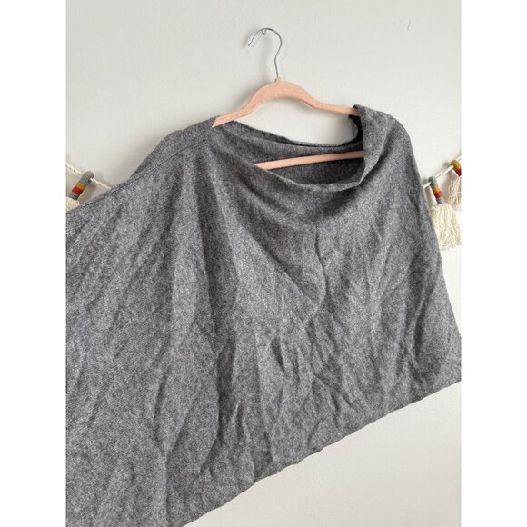 In2 By InCashmere Topper Poncho Heather Gray One Size Cozy Winter Loungewear - Picture 5 of 8